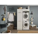 laundreezy Mehrzweckschrank-Set LAUNDREEZY LDLK2 117,5 x 200 x 67,5 cm weiß