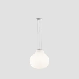 Lorefar Isabelle 1-flg. 40 cm rund/Glas/Metall/weiß