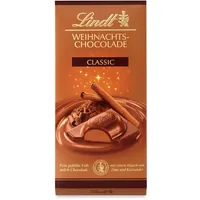 Lindt Schokolade Weihnachts Chocolade Classic | 100g | Fein gefüllte Vollmilchschokolade mit einem Hauch von Zimt und Koriander | Schokoladen-Geschenk zu Weihnachten | Schokoladentafel