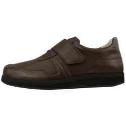 Klettschuh NATURAL FEET "Korbin XL", Herren, Gr. 47, braun (dunkelbraun), Leder, Synthetik, casual, Schuhe, mit atmungsaktivem Innenfutter