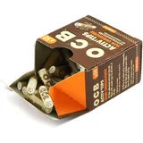 OCB 18656 ActivTips Slim Unbleached-7 mm-Virgin-Aktivkohlefilter mit Keramikkappen-2 x 50 Stück, Papier