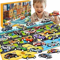 LuxusKollektion Cars Adventskalender 2024 für Jungen, 24 Stück Xmas Pull-Back Race Cars