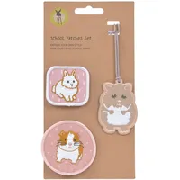 Lässig Anhänger und Patches Set (3 Stk.) mit Druckknopf/School Patches Set Cuddly Pet