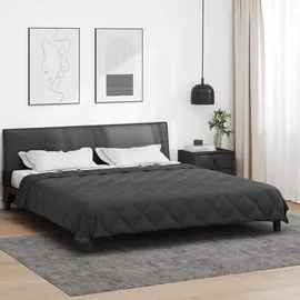 vidaXL Ganzjahresbettdecke Anthrazit 220 cm Mikrofaser