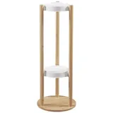 [en.casa] - Pflanzenständer ’Sastamala’ mit 3 Ablagen 80 x 31 x 31 cm Bambus/Weiß