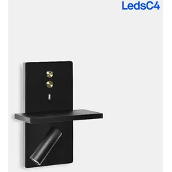 LEDS C4 LED Wandleuchte E-LAMP 2,2W, 9W 2700K schwarz 452lm LEDS-05-7606-05-DO