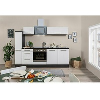 Respekta Premium Küchenzeile RP240EWCBO  (Breite: 240 cm, Weiß, Mit Elektrogeräten)