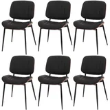 MCW Esszimmerstuhl O44 Kunstleder schwarz 6er Set