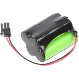 AccuCell Notleuchtenakku NiMH 4,8V 1100mAh F2+2 Mignon AA mit 150mm Kabel & Stecker ersetzt Inotec 890014