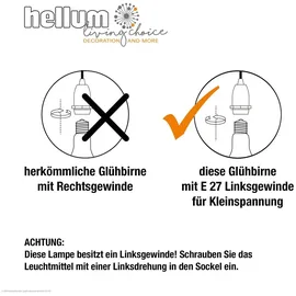 Hellum Hängelampe Batterie ST64 Ø 6,4 x 13,8 cm Gold