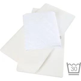roba Laufgittermatratze für Laufgitter 100 x 100 cm, Laufstall-Matratze weiß, gesteppt