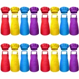 Reinscer 32-Teiliges Kinderschürzen- und Kochmützen-Set, Verstellbar, mit 2-Küchenschürzenschürze