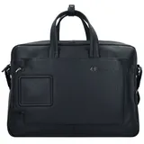 Piquadro Aktentasche Leder 44 cm Laptopfach schwarz