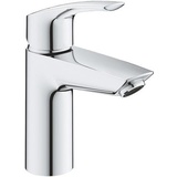 GROHE Eurosmart Einhand-Waschtischbatterie, 1/2", S-Size, mit Push-Open-Ablaufgarnitur, glatter Körper, chrom