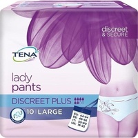 TENA Lady Pants Discreet Plus - Gr. Large (44-54) - PZN 10186879 - (10 Stück).
