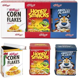 Kaufladensortiment TANNER "Kelloggs Metalldosen-Set", bunt, Kaufladensortimente, Kinder, Metall