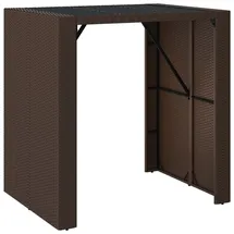 vidaXL Bartisch mit Glasplatte 105 x 80 x 110 cm Braun