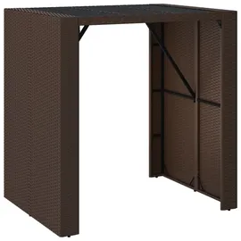 vidaXL Bartisch mit Glasplatte 105 x 80 x 110 cm Braun