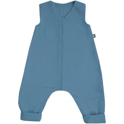 Julius Zöllner Sommer-Sleepoverall Jumper Musselin mit Beinen 0.5 TOG, blau, 104