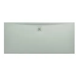 LAUFEN Pro Duschwanne H2109550770001 Marbond Ablauf lange Seite hellgrau