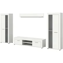 Möbel Kraft Wohnwand ¦ weiß ¦ Maße (cm): B: 310 H: 159 T: 35.0