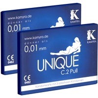 KAMYRA Unique C.2 PULL Condom Card, blau DOPPELPACK