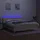 vidaXL Boxspringbett mit Matratze & LED Creme 180x200 cm Stoff