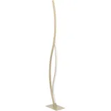 EGLO Stehlampe GRISOLIA Stehlampe - Stahl - LED - 20W - IP20, Ein-/Ausschalter, LED fest integriert, Neutralweiß, Standleuchte, Leselampe, Wohzimmer, Schlafzimmer, H129 cm braun