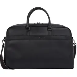 Weekender TOMMY HILFIGER "TH CORP DUFFLE", Damen, Gr. B/H/T: 50cm x 28cm x 25cm, schwarz, Lederimitat, Taschen, Reisetasche, Geschäftsreise mit viel Platz für den Kurztrip