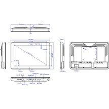 Allnet Meetingraum RGB LED Tablet 10 Zoll RK3568 Android 11 und NFC/RFID Farbe schwarz