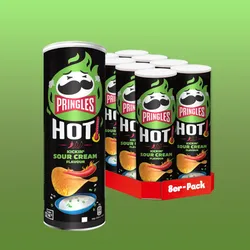 Pringles Hot Kickin' Sour Cream Flavour - 8x 160g