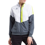 Erima Damen Squad Tracktop Trainingsjacke, Weiß/Slate Grey/Bio Lime, 34