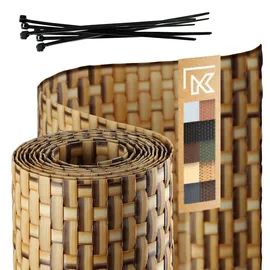 Kadax - Zaunband Aus Technorattan, Sandig, 19 X 25 Cm