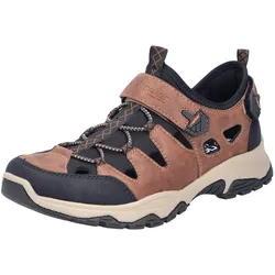 Slip-On Sneaker, Schlupfschuh, Trekkingschuh, Outdoorschuh mit luftigen Lochungen, Gr. 45, braun-schwarz, , 35354234-45