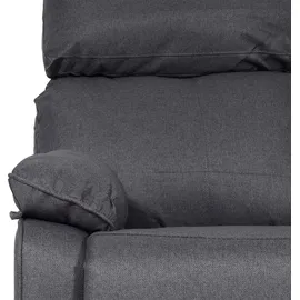 MCW 2er Kinosessel MCW-L93, Relaxsessel Fernsehsessel Sofa, Armlehne Liegefunktion Nosagfederung Stoff/Textil ~ dunkelgrau