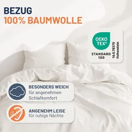 innovations2u ug (haftungsbeschränkt) Gänsedaunendecke »FIRST CLASS« – 100% Gänsedaunen, Größe: 155x200