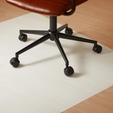 Relaxdays Bürostuhlunterlage 90x120 cm, kratzfeste PE Bodenschutzmatte, schalldämmende Unterlegmatte f. Büro, weiß