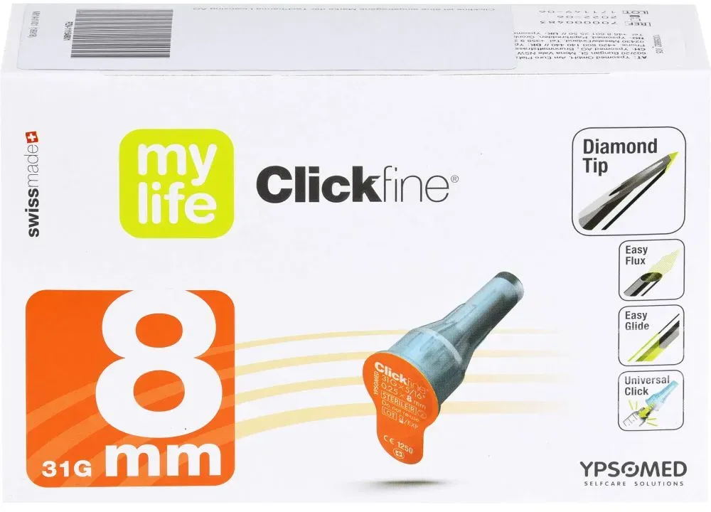 MYLIFE Clickfine Pen-Nadeln 8 mm 31 G 100 St