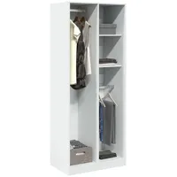 VidaXL Kleiderschrank Weiß 80x50x200 cm Holzwerkstoff