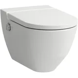 Laufen Navia Cleanet Dusch-WC, Tiefspüler 4,5/3-Liter wandhängend, spülrandlos, 37x58 cm, H820601A000001, Farbe: Weiß mit LCC Active