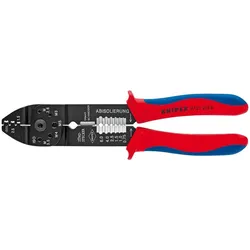 KNIPEX Crimpzange f. isolierte u. n. isolierte Kabelschuhe 0,50 - 2,50 mm2
