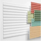 HEXIMO Wanddekoobjekt HLM-5-01 (Lamellenwand (3.67 m) aus XPS - Lamellen Wandpaneele Lamellenverkleidung Akustikpaneele weiß (8 Paneele, HLM-5-01 weiß) Wandplatten wall panels Schaumstoff) weiß