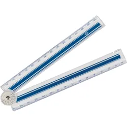 WEDO Klapplineal mit Winkelskala Kunsstoff 30cm transparent