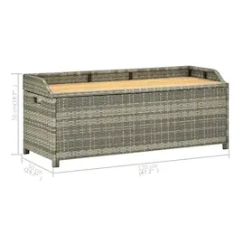 vidaXL Gartenbank 120 x 50 x 50 cm Grau