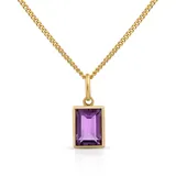 Orolino Kette mit Anhänger 585 Gold mit echtem Amethyst gelb