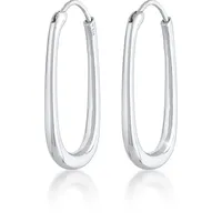 ELLI PREMIUM Creolen Oval Elegant Zeitlos Silber 925