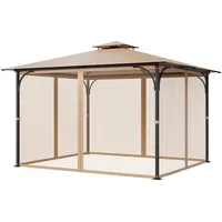 Vevor Moskitonetz für Pavillon 4 Stück 3,05 x 3,66 x 2,23 m Khaki