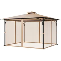 Vevor Moskitonetz für Pavillon 4 Stück 3,05 x 3,66 x 2,23 m Khaki