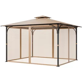 Vevor Moskitonetz für Pavillon 4 Stück 3,05 x 3,66 x 2,23 m Khaki