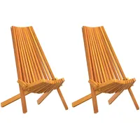 VidaXL Gartenstühle 2 Stk. Klappbar Massivholz Akazie Vidaxl